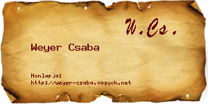 Weyer Csaba névjegykártya